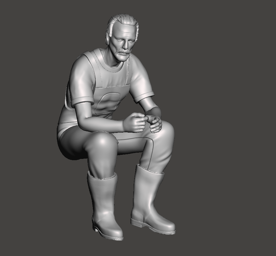 Deckhand Fisherman Sitting